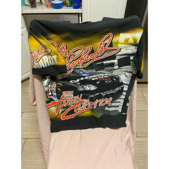 Vintage Chase Dale Earnhardt All Over Print Shirt Size M